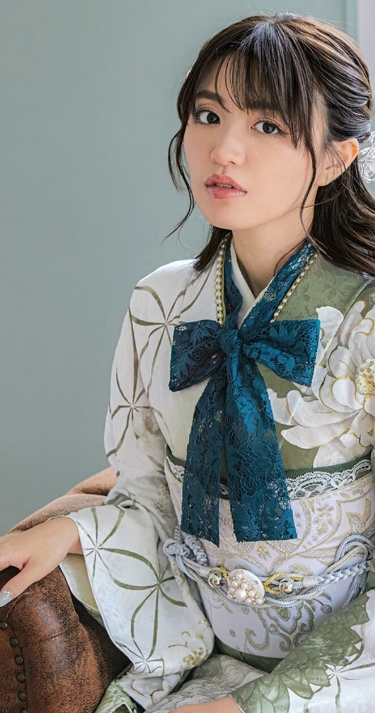 Girl wearing kimono