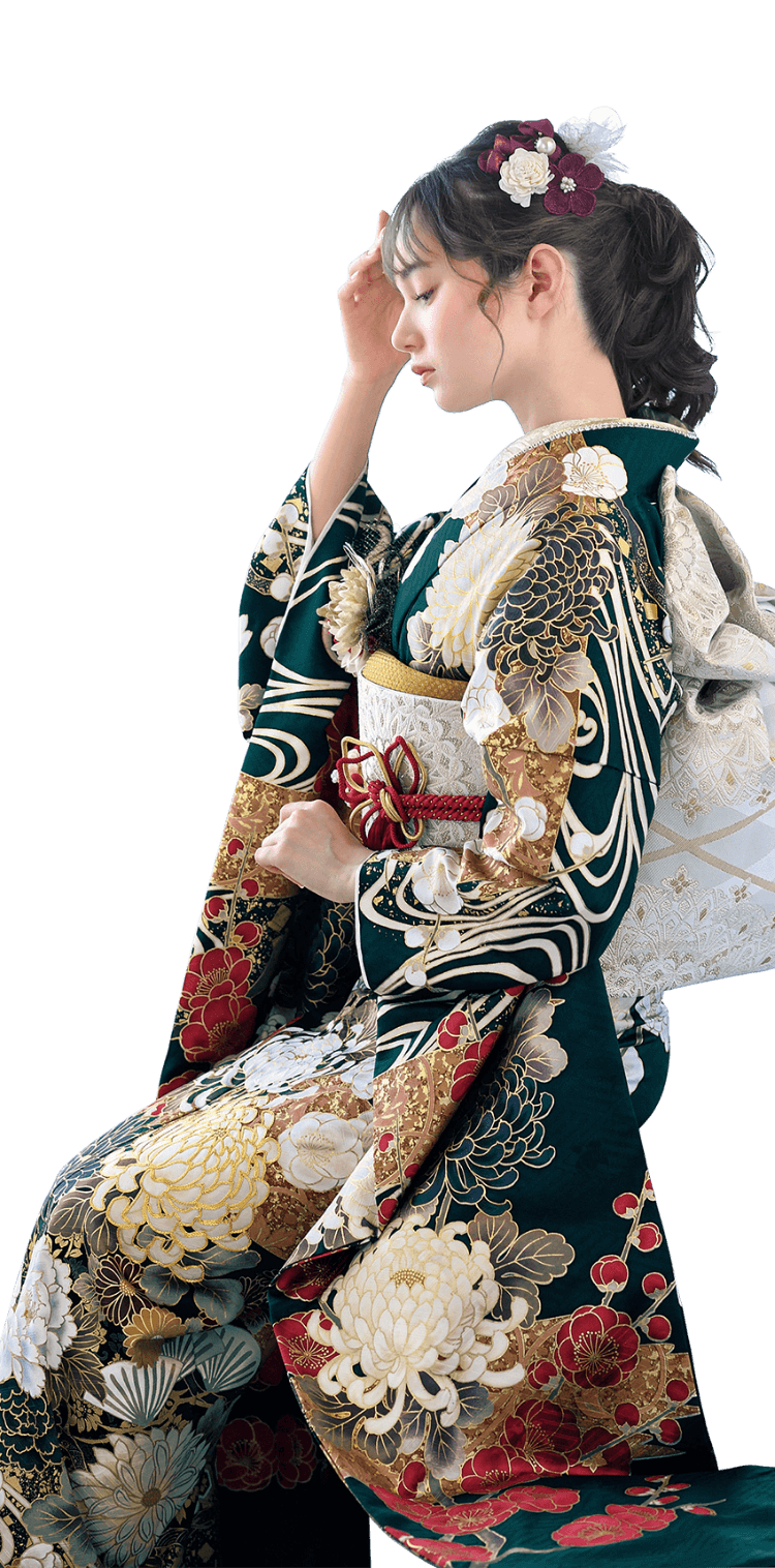Girl wearing kimono