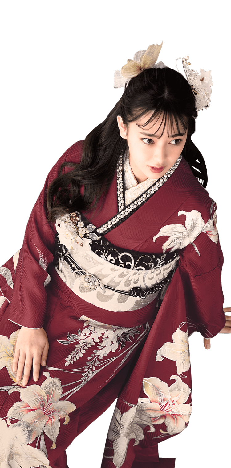 Girl wearing kimono