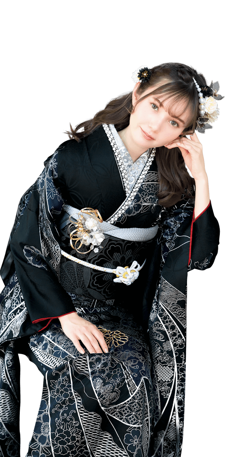 Girl wearing kimono